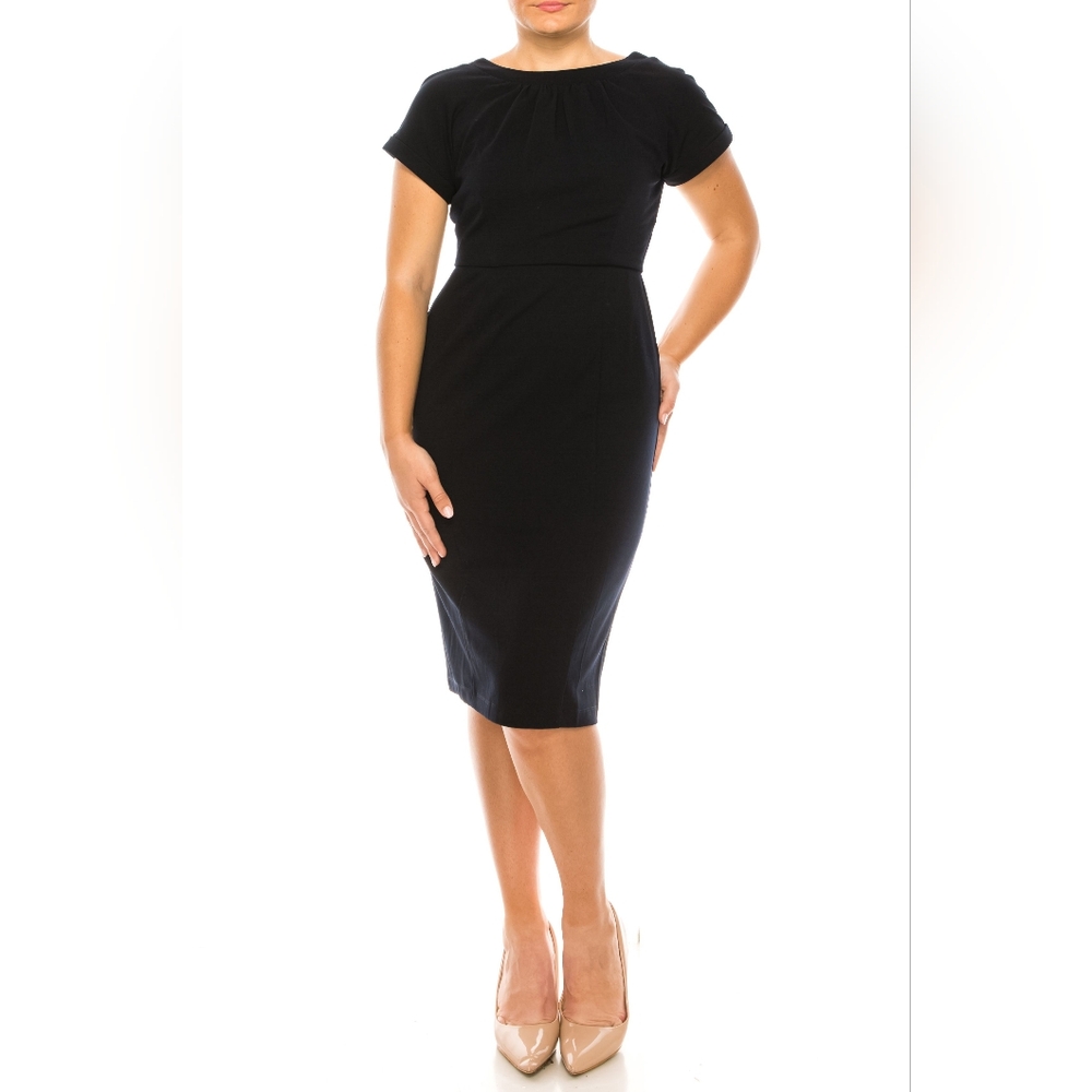Maggy London Short Sleeve Sheath Dress.